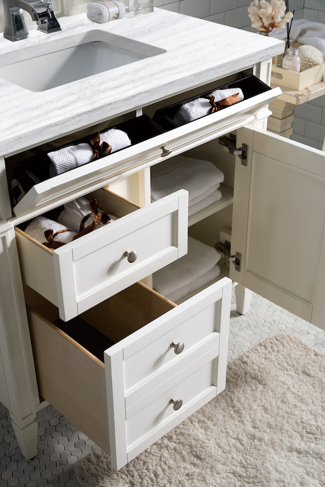 36" Brittany Single Bathroom Vanity, Bright White