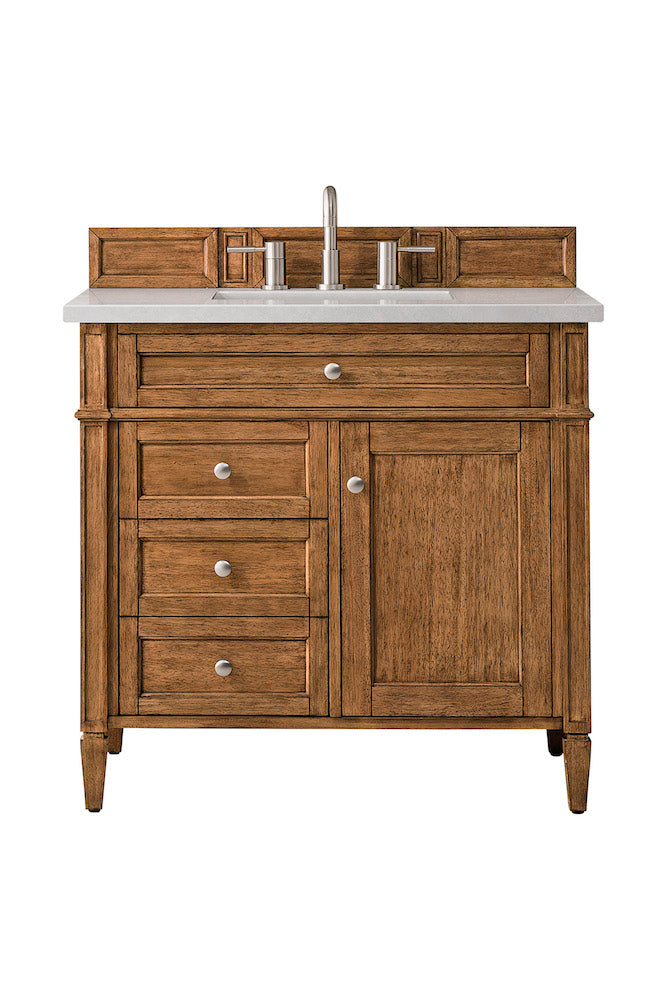 36" Brittany Single Bathroom Vanity, Saddle Brown