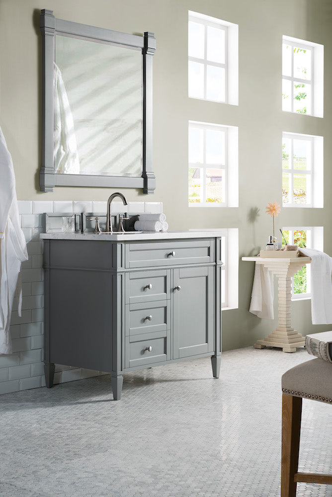 36" Brittany Single Bathroom Vanity, Urban Gray