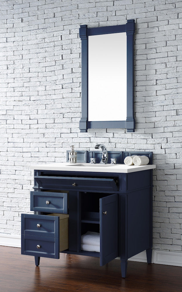 36" Brittany Single Bathroom Vanity, Victory Blue
