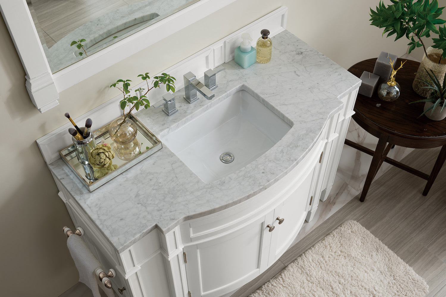 46" Brittany Single Bathroom Vanity, Bright White