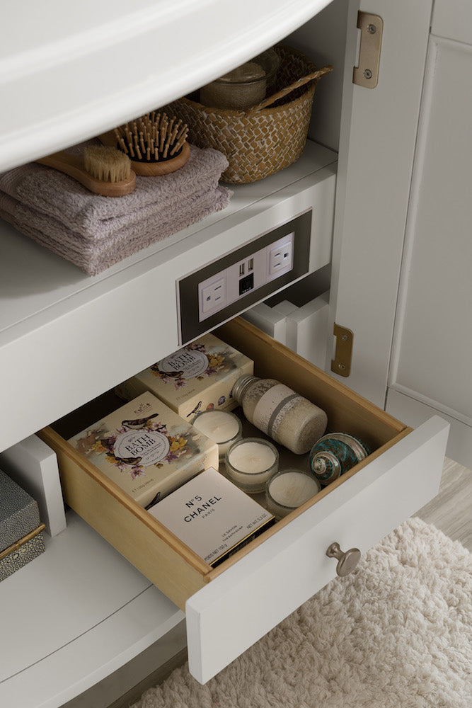 46" Brittany Single Bathroom Vanity, Bright White