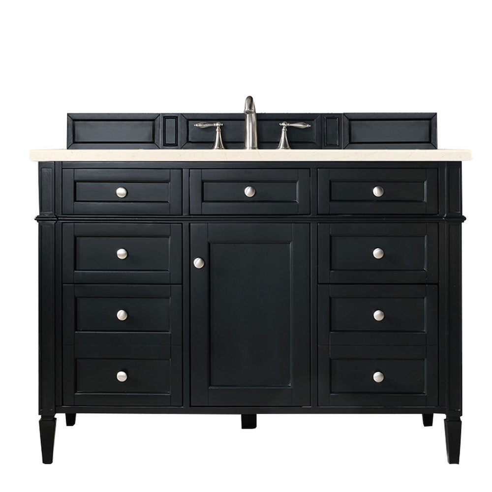 48" Brittany Single Bathroom Vanity, Black Onyx