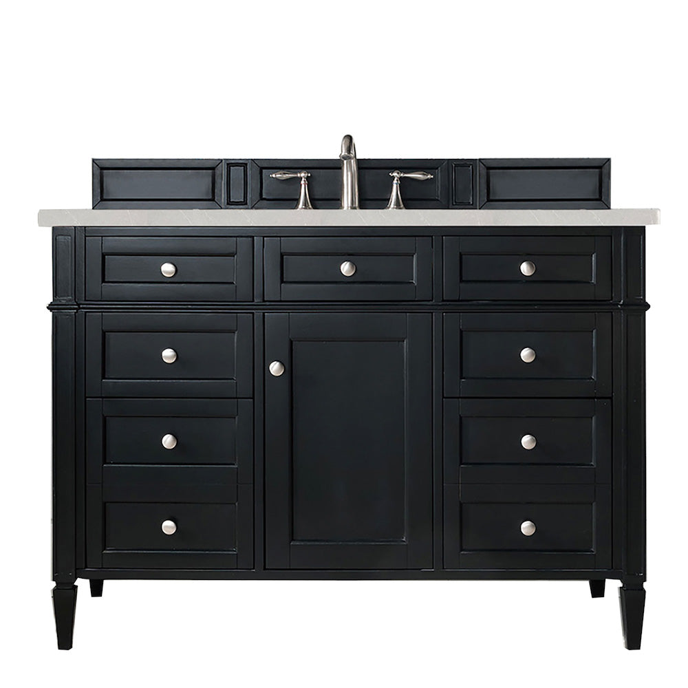 48" Brittany Single Bathroom Vanity, Black Onyx