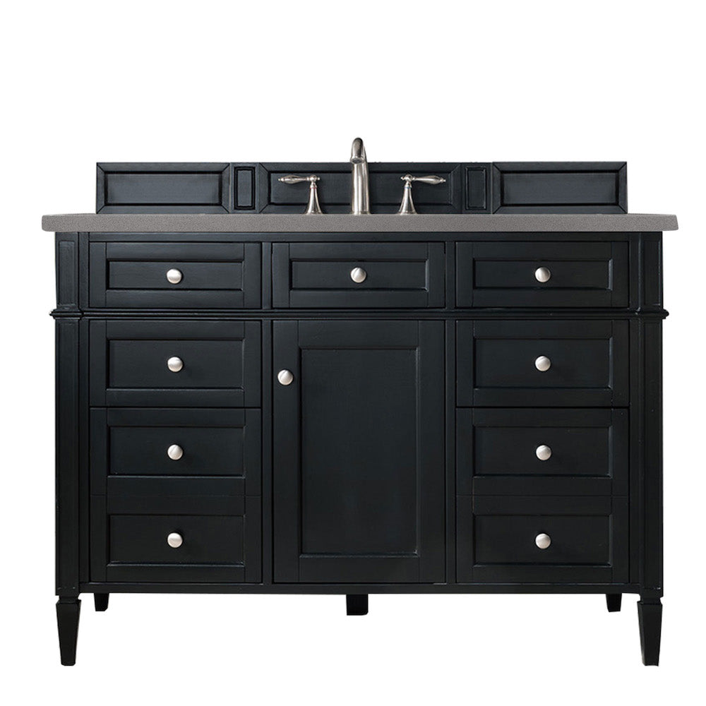 48" Brittany Single Bathroom Vanity, Black Onyx
