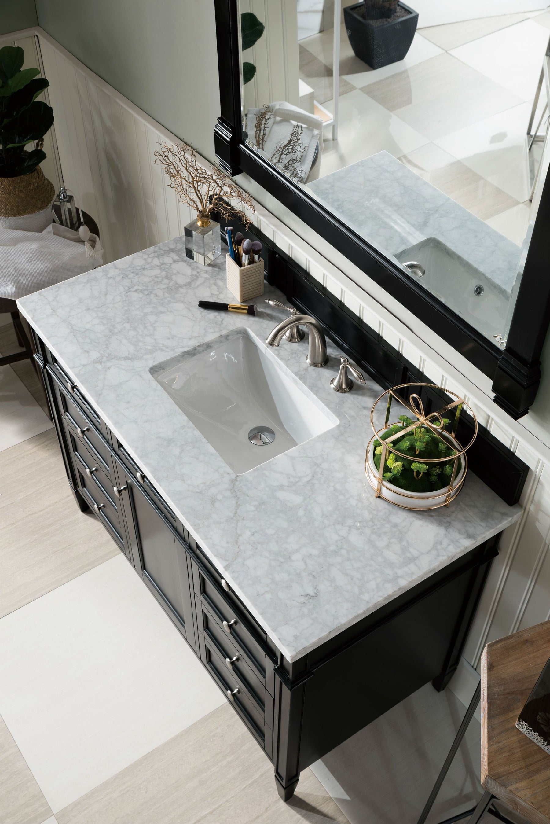48" Brittany Single Bathroom Vanity Black Onyx, James Martin Vanities - vanitiesdepot.com