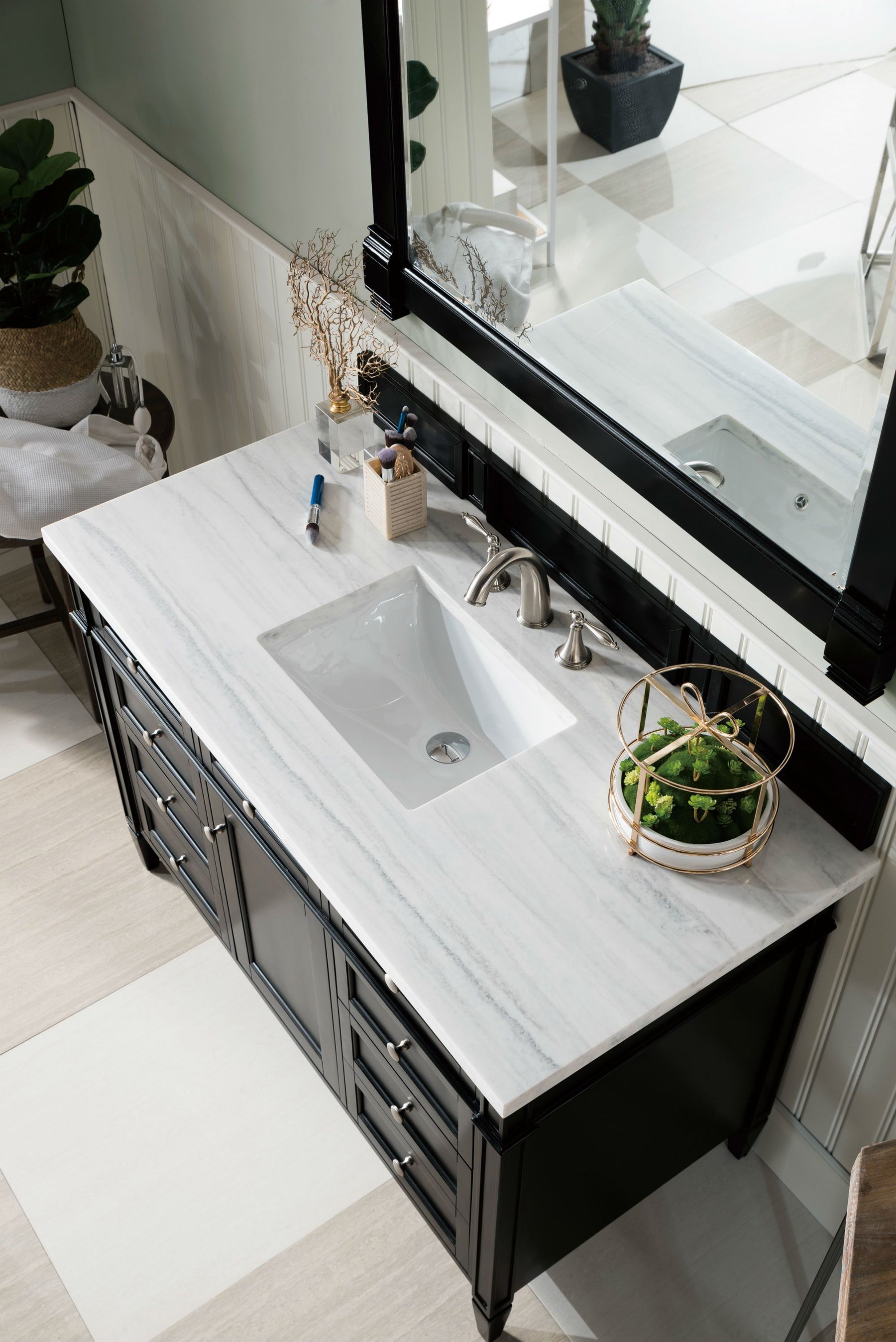 48" Brittany Single Bathroom Vanity Black Onyx, James Martin Vanities - vanitiesdepot.com