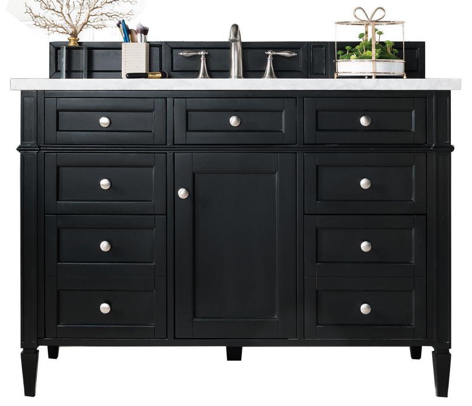 48" Brittany Single Bathroom Vanity Black Onyx, James Martin Vanities - vanitiesdepot.com