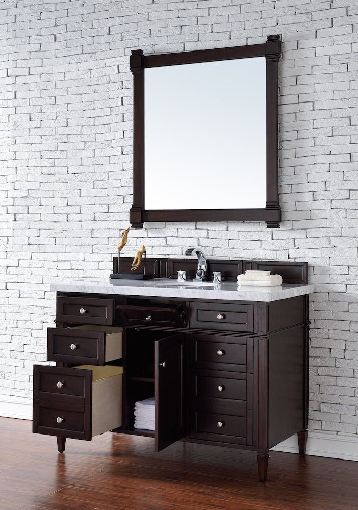 48" Brittany Single Bathroom Vanity, Burnished Mahogany