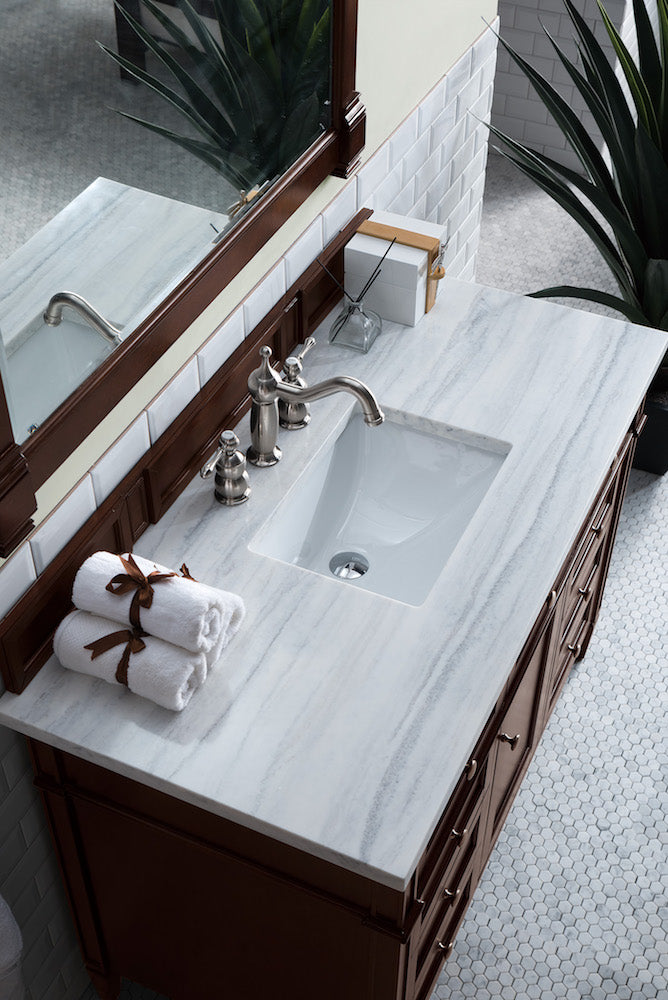 48" Brittany Single Bathroom Vanity, Burnished Mahogany