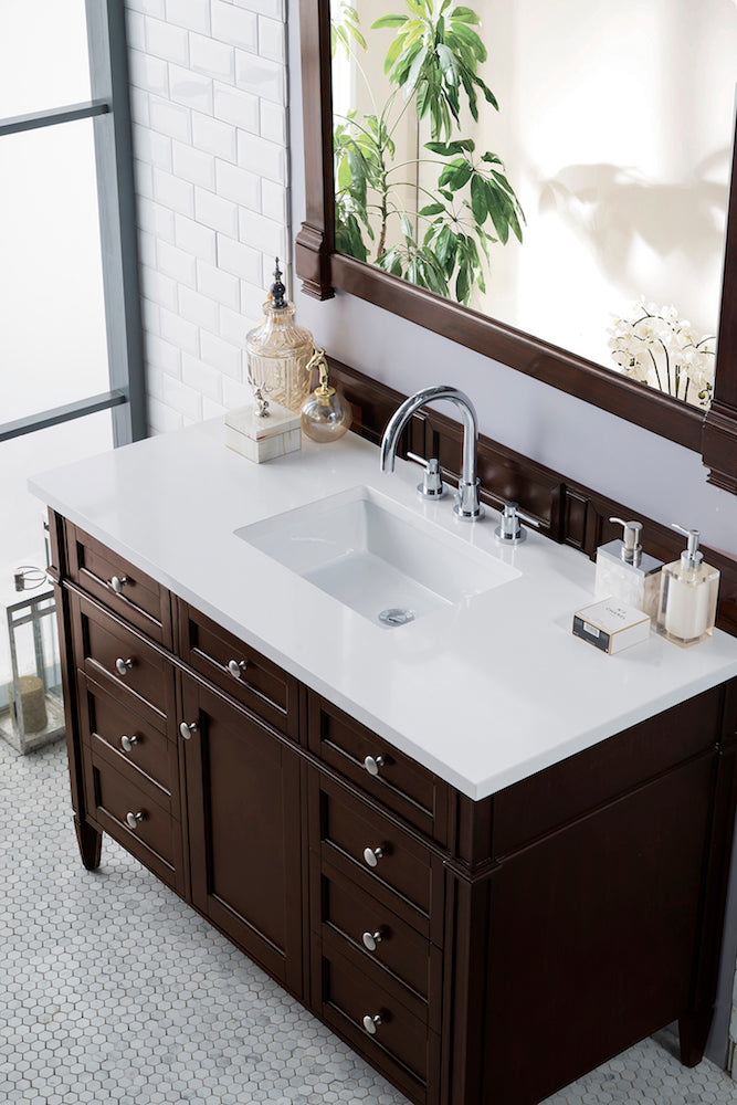 48" Brittany Single Bathroom Vanity, Burnished Mahogany