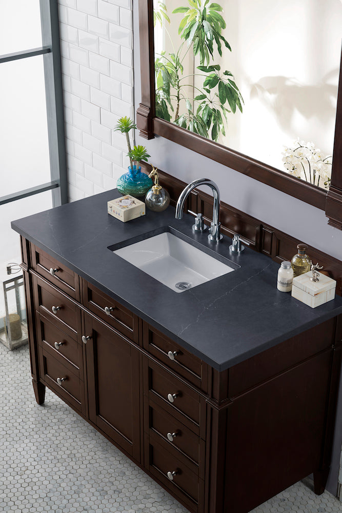 48" Brittany Single Bathroom Vanity, Burnished Mahogany