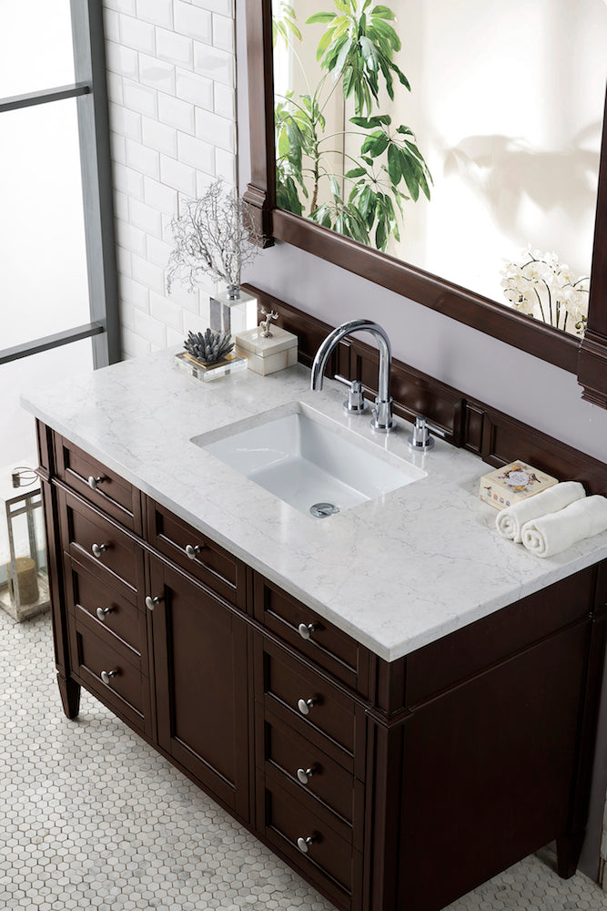 48" Brittany Single Bathroom Vanity, Burnished Mahogany