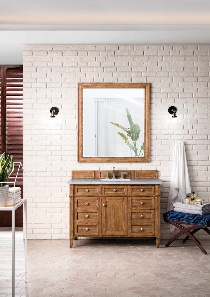 48" Brittany Single Bathroom Vanity, Saddle Brown