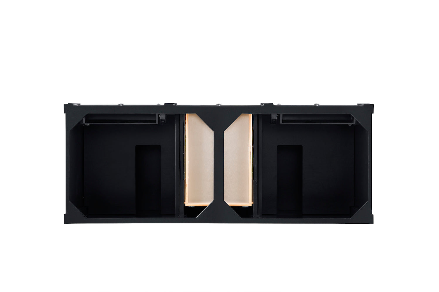 60" Brittany Double Bathroom Vanity, Black Onyx