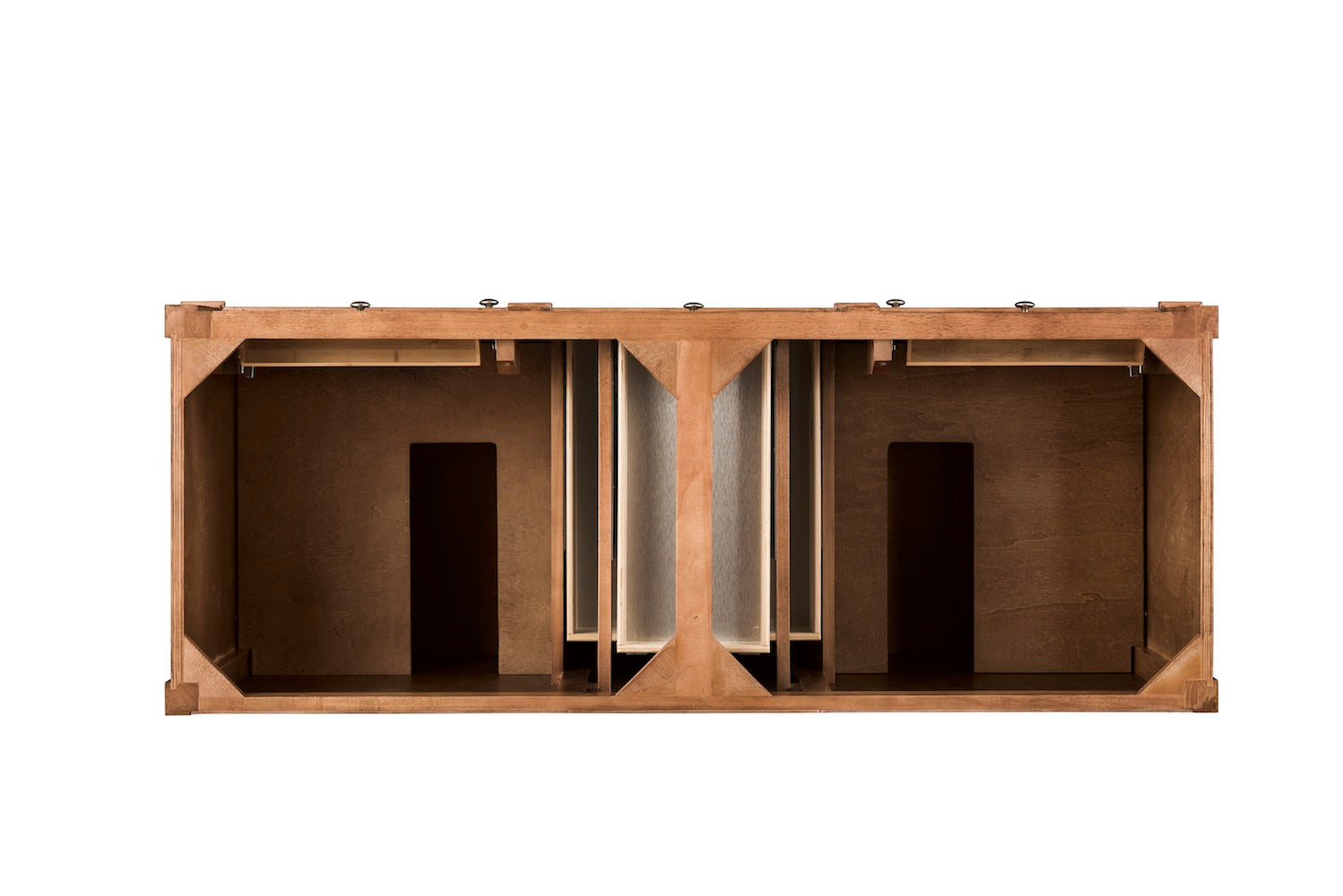 60" Brittany Double Bathroom Vanity, Saddle Brown