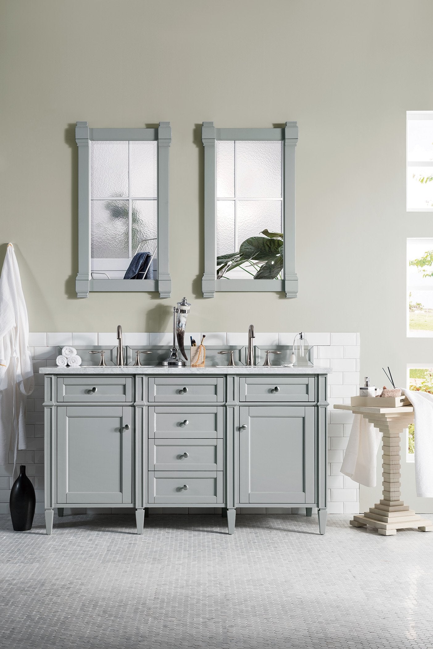 60" Brittany Double Bathroom Vanity Urban Gray, James Martin Vanities - vanitiesdepot.com