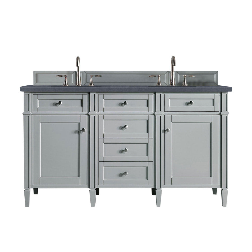 60" Brittany Double Bathroom Vanity, Urban Gray