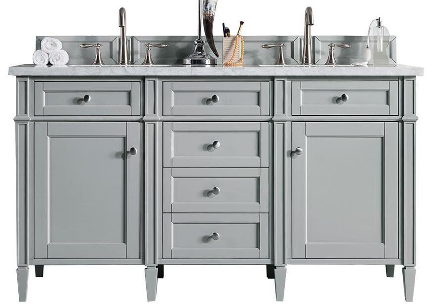 60" Brittany Double Bathroom Vanity Urban Gray, James Martin Vanities - vanitiesdepot.com