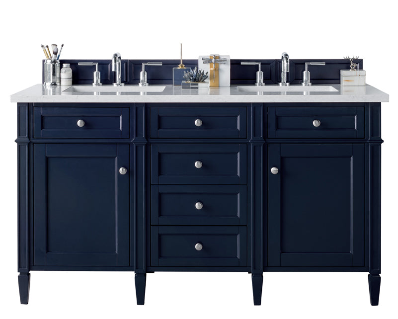 60" Brittany Double Bathroom Vanity, Victory Blue