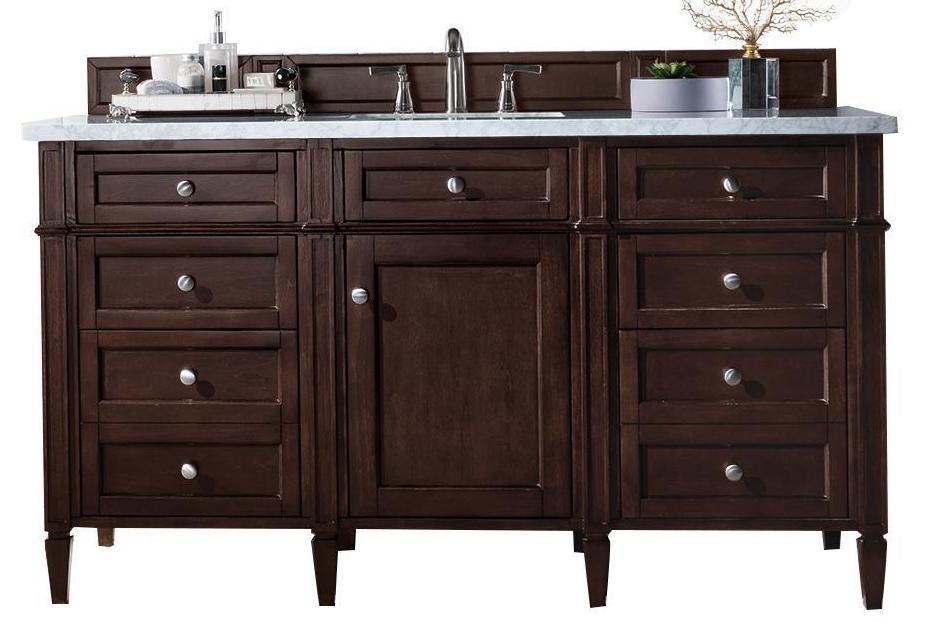 60" Brittany Single Bathroom Vanity Burnished Mahogany, James Martin Vanities - vanitiesdepot.com