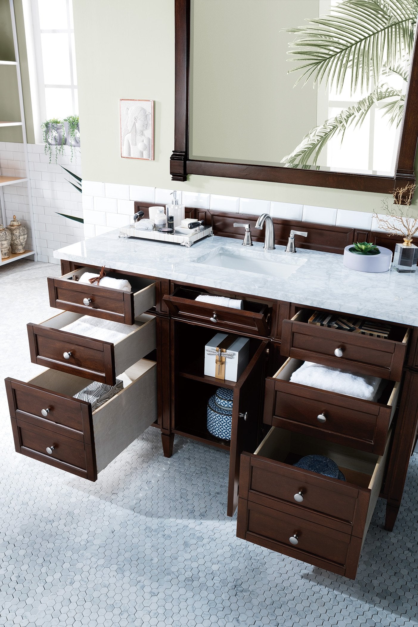60" Brittany Single Bathroom Vanity Burnished Mahogany, James Martin Vanities - vanitiesdepot.com
