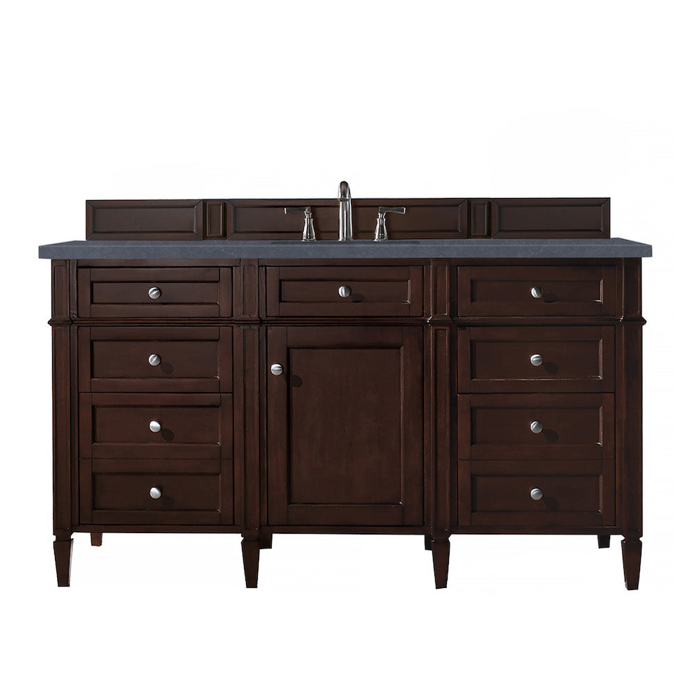 60" Brittany Single Bathroom Vanity, Burnished Mahogany