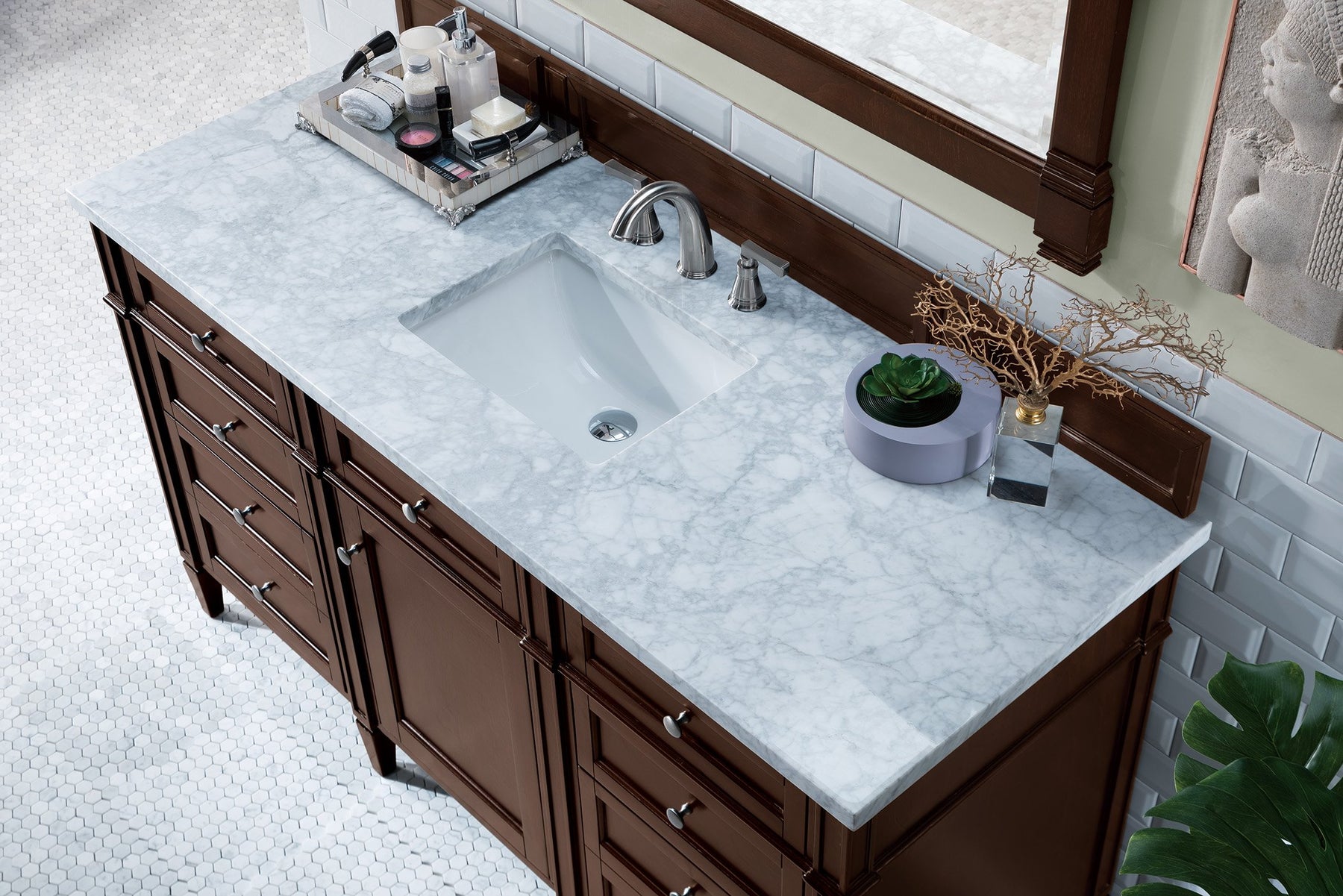 60" Brittany Single Bathroom Vanity Burnished Mahogany, James Martin Vanities - vanitiesdepot.com