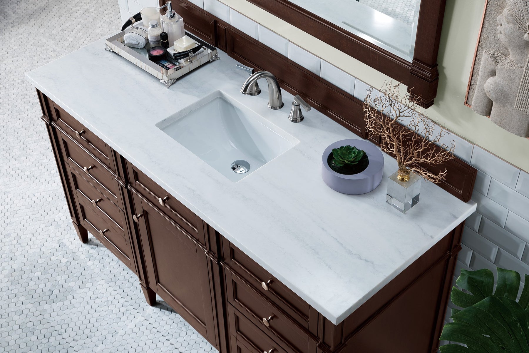60" Brittany Single Bathroom Vanity Burnished Mahogany, James Martin Vanities - vanitiesdepot.com