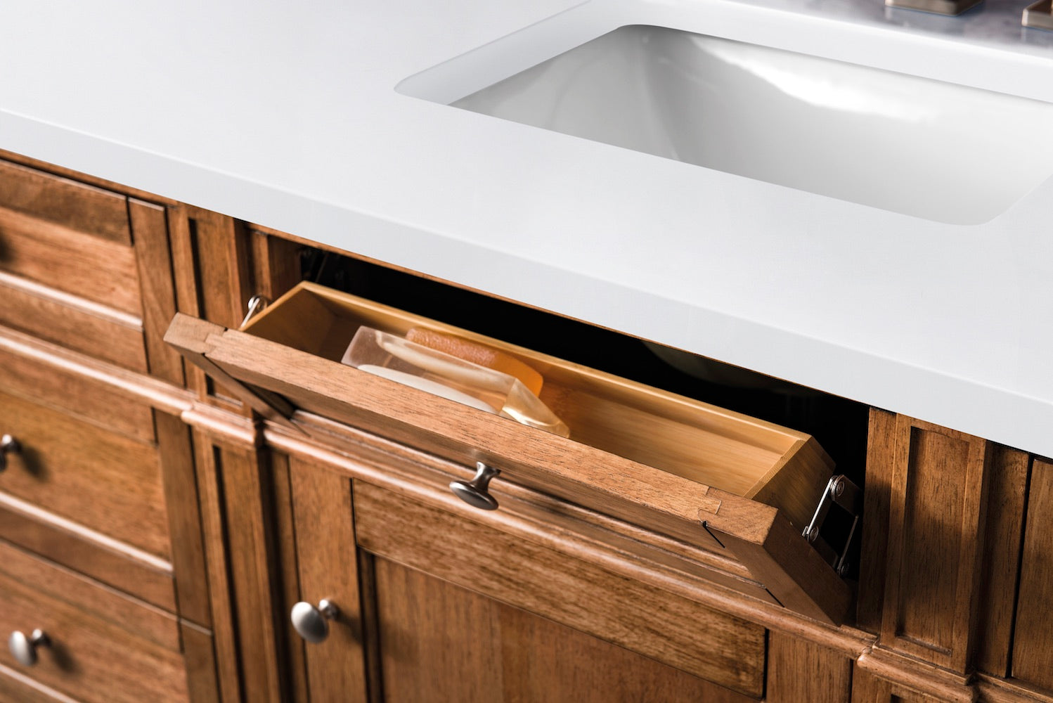 60" Brittany Single Bathroom Vanity, Saddle Brown