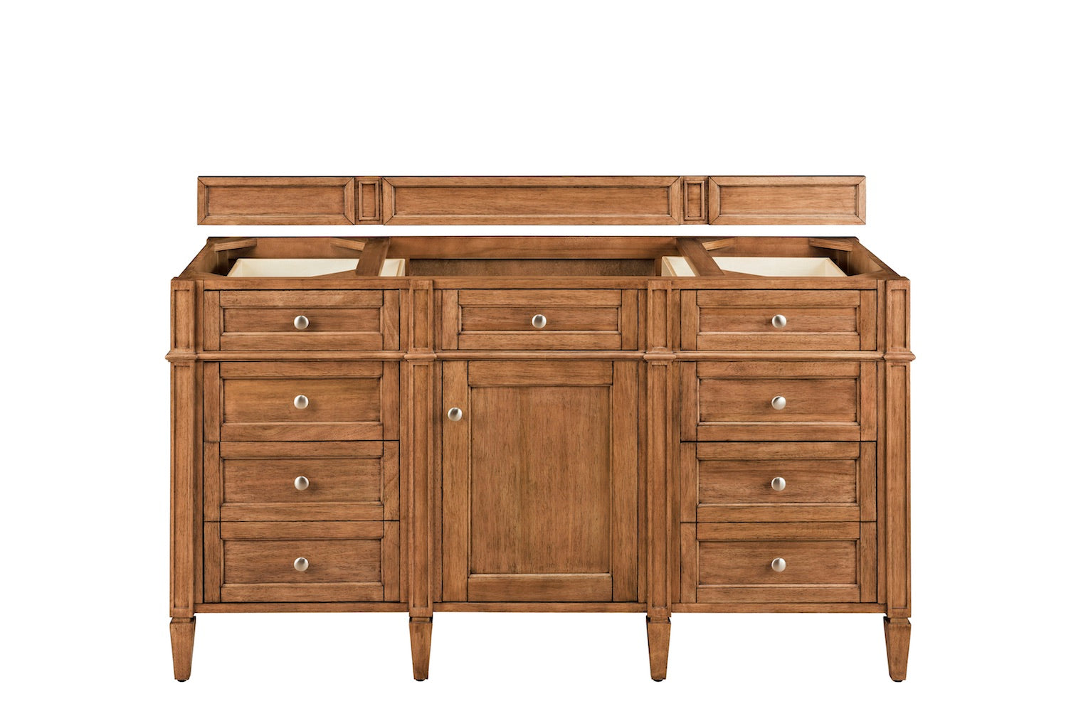 60" Brittany Single Bathroom Vanity, Saddle Brown