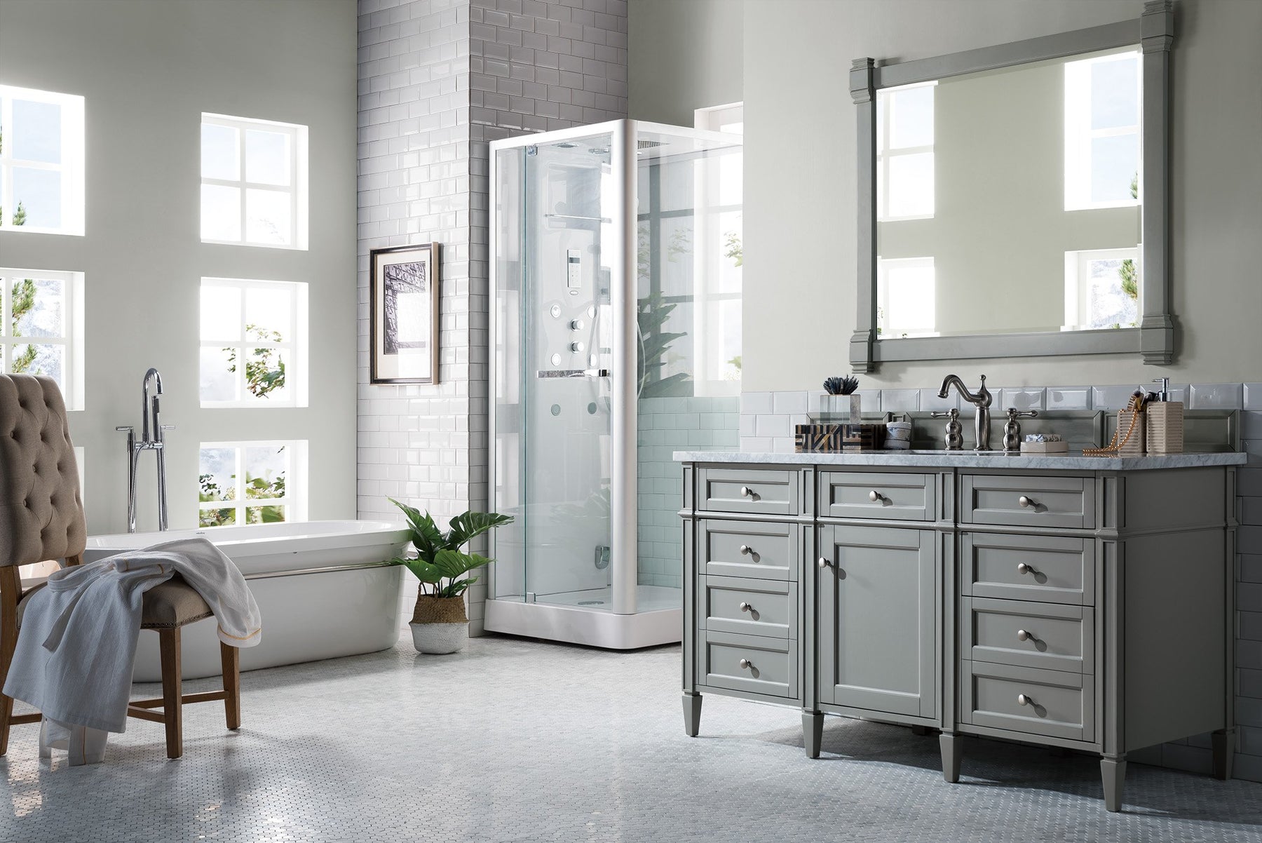 60" Brittany Single Bathroom Vanity Urban Gray, James Martin Vanities - vanitiesdepot.com