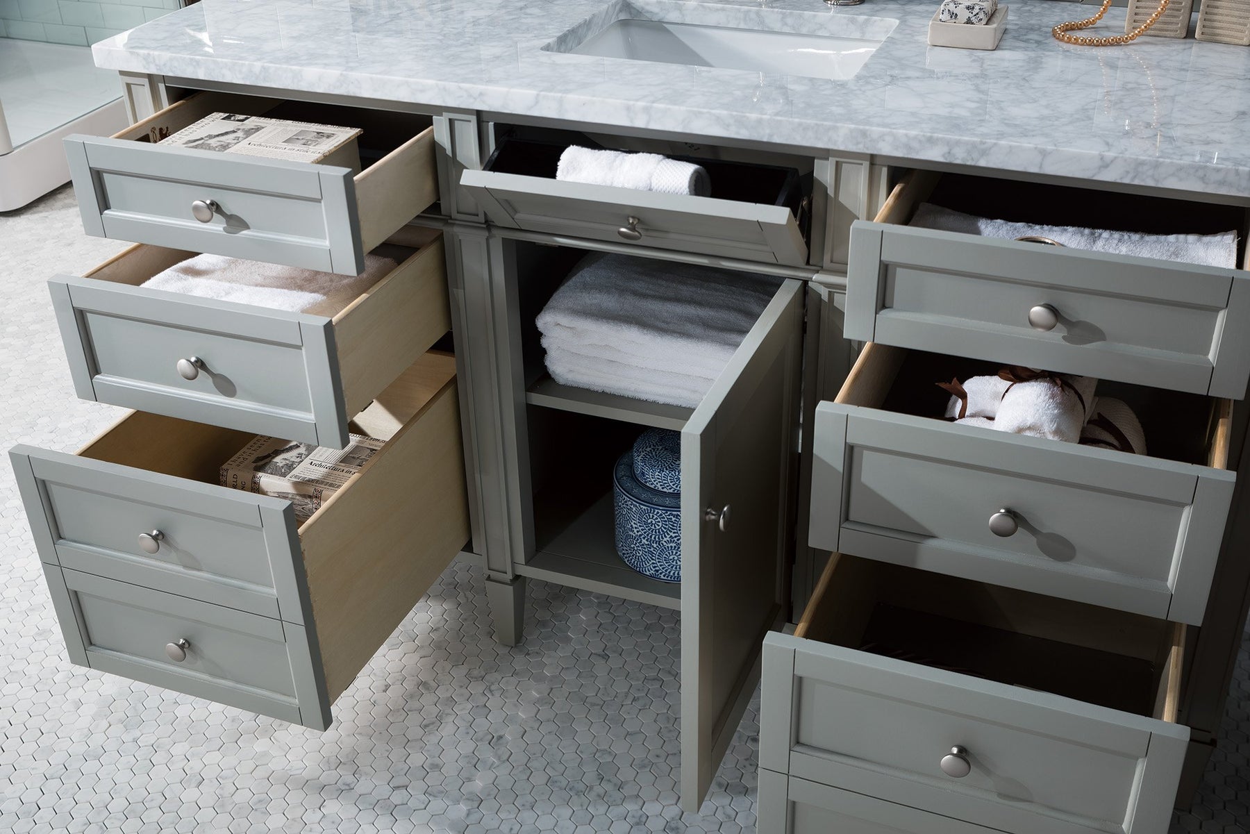 60" Brittany Single Bathroom Vanity Urban Gray, James Martin Vanities - vanitiesdepot.com