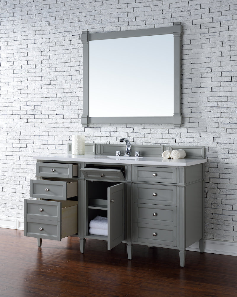 60" Brittany Single Bathroom Vanity, Urban Gray