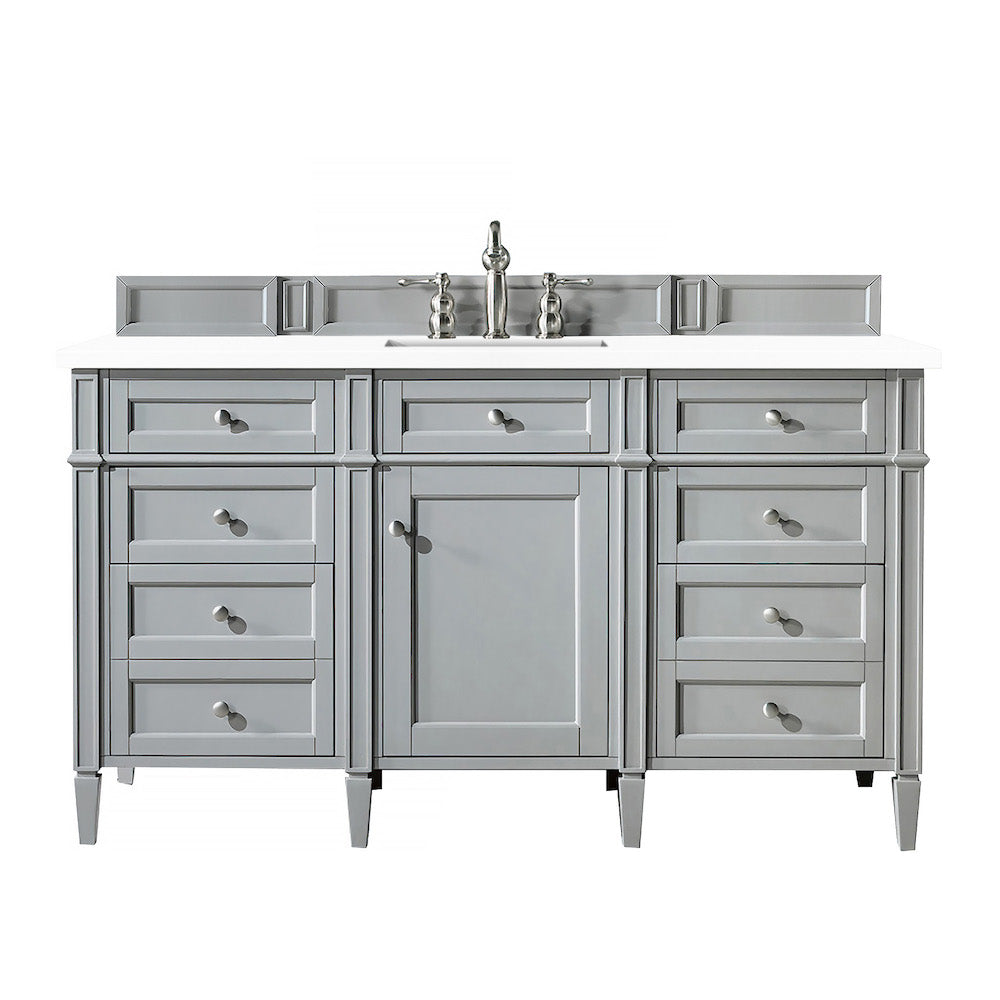 60" Brittany Single Bathroom Vanity, Urban Gray