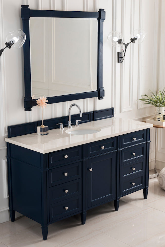 60" Brittany Single Bathroom Vanity, Victory Blue