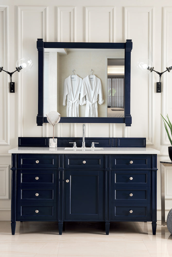 60" Brittany Single Bathroom Vanity, Victory Blue