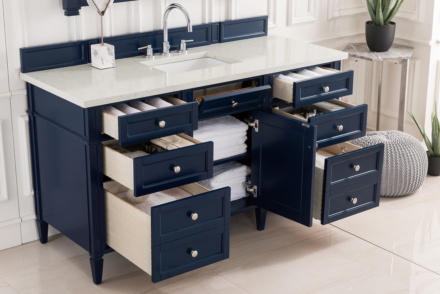 60" Brittany Single Bathroom Vanity, Victory Blue