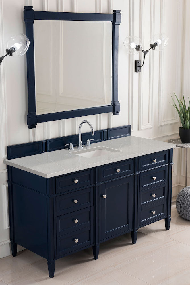60" Brittany Single Bathroom Vanity, Victory Blue