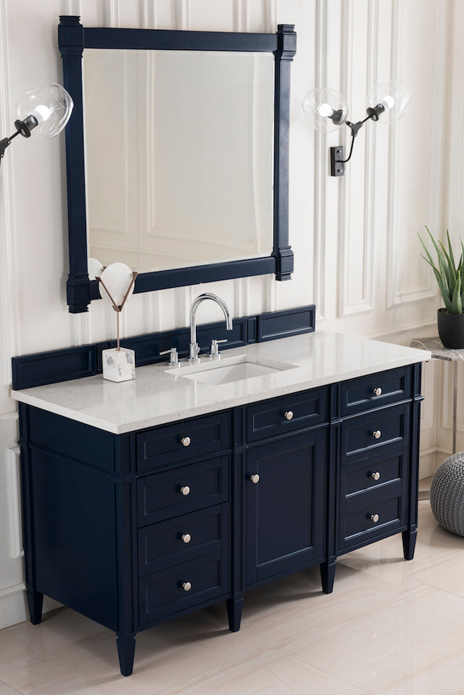 60" Brittany Single Bathroom Vanity, Victory Blue