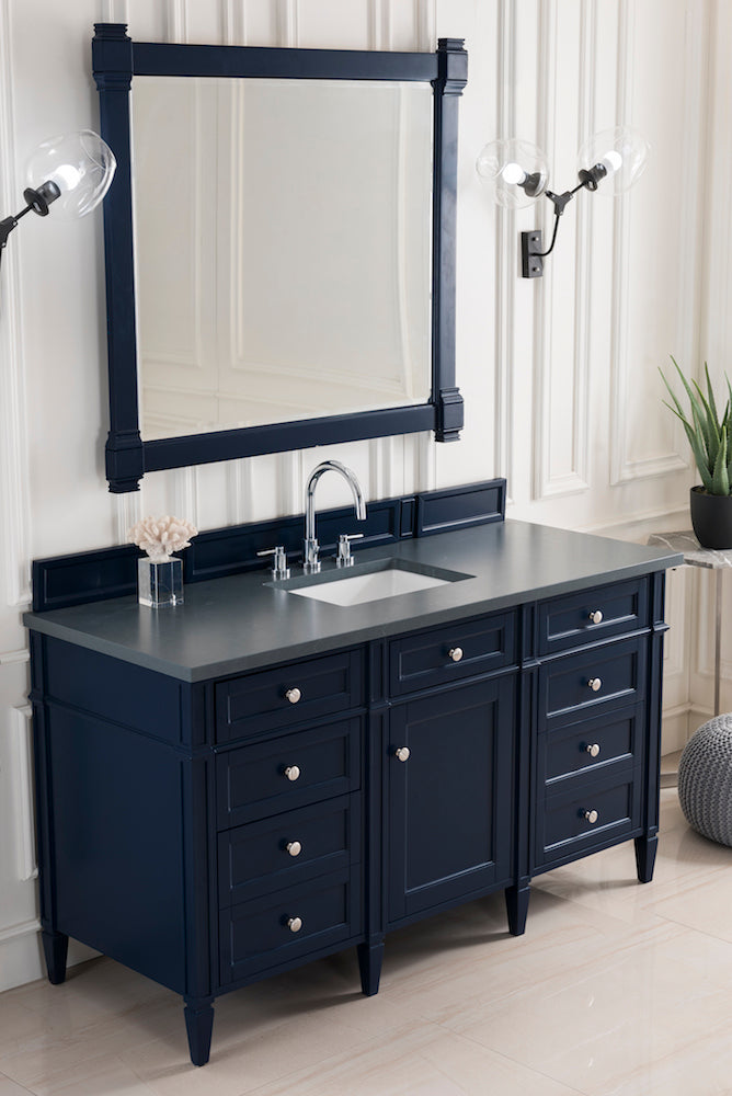 60" Brittany Single Bathroom Vanity, Victory Blue