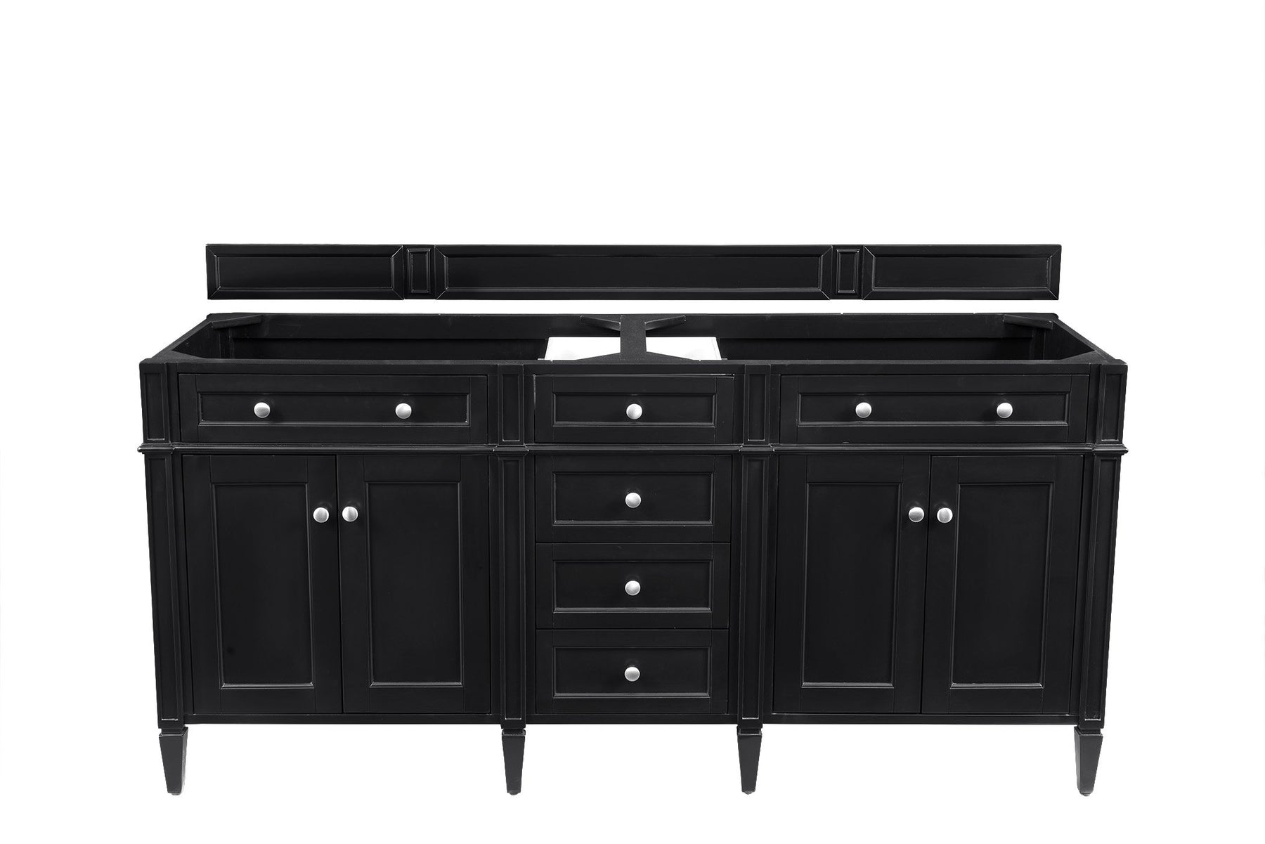 72" Brittany Double Bathroom Vanity Black Onyx, James Martin Vanities - vanitiesdepot.com