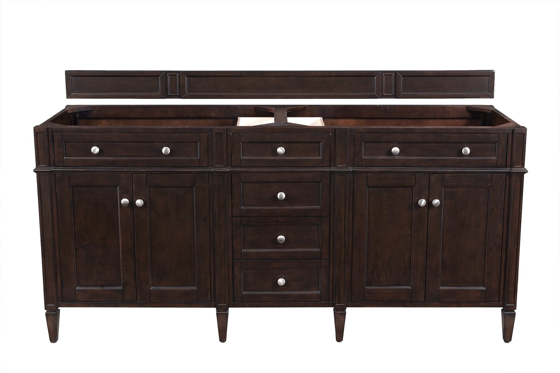 72" Brittany Double Bathroom Vanity Burnished Mahogany, James Martin Vanities - vanitiesdepot.com