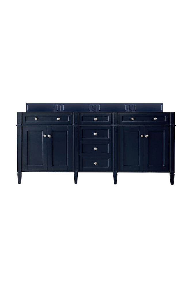 72" Brittany Double Bathroom Vanity, Victory Blue
