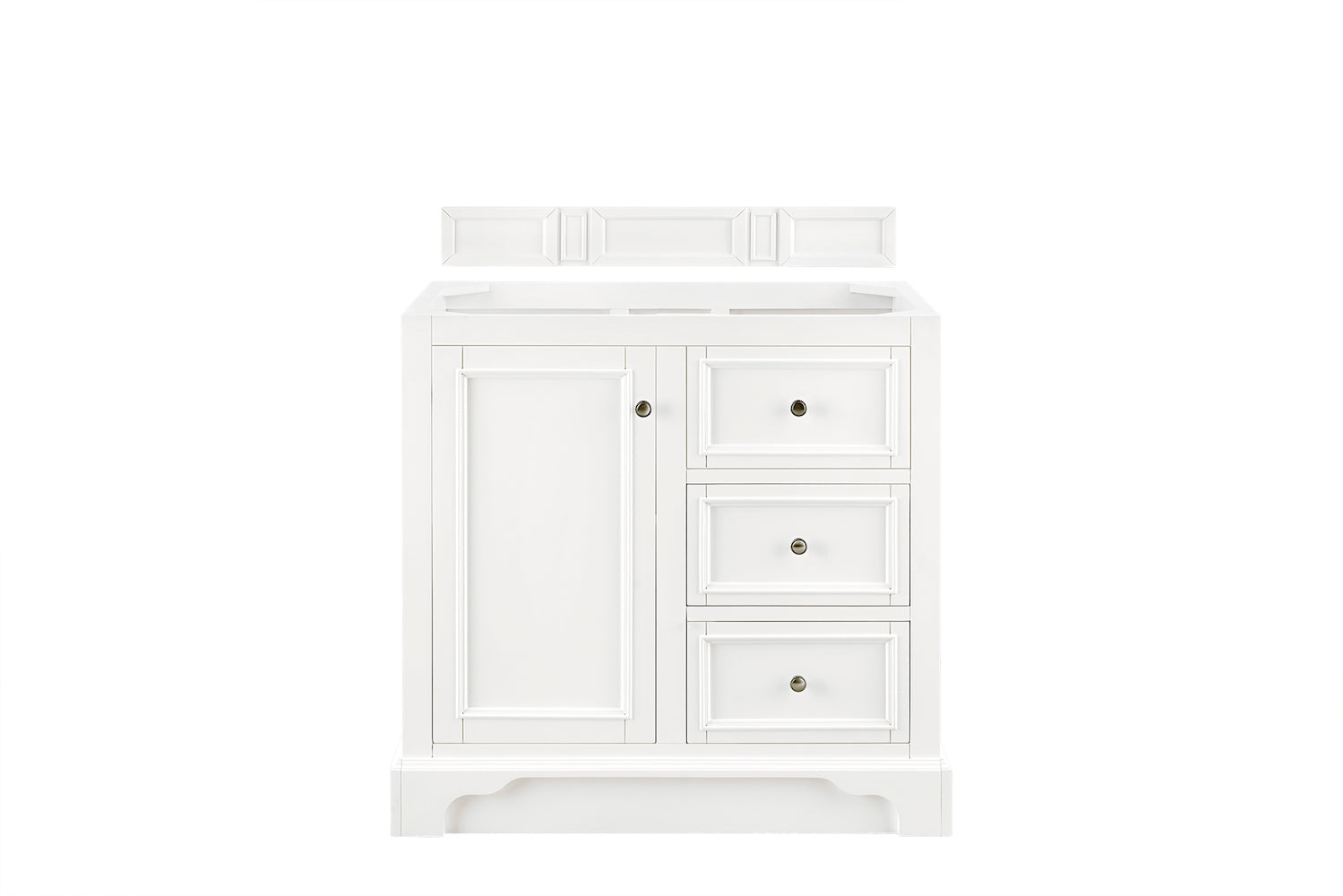 36" De Soto Single Sink Bathroom Vanity, Bright White
