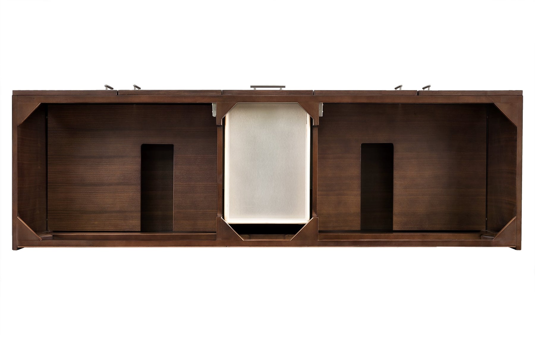 72" Metropolitan American Walnut Double Sink Bathroom Vanity, James Martin Vanities - vanitiesdepot.com