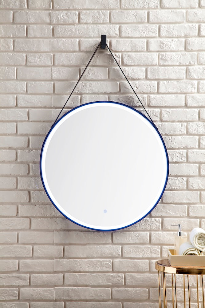 27.6" Annapolis Round Mirror, Anti-Fog, LED, Matte Black