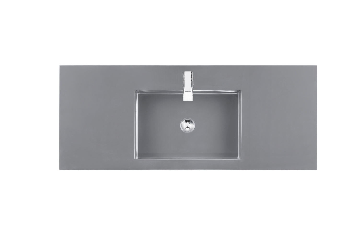 48" Mercer Island Single Sink Bathroom Vanity, Ash Gray w/ Matte Black