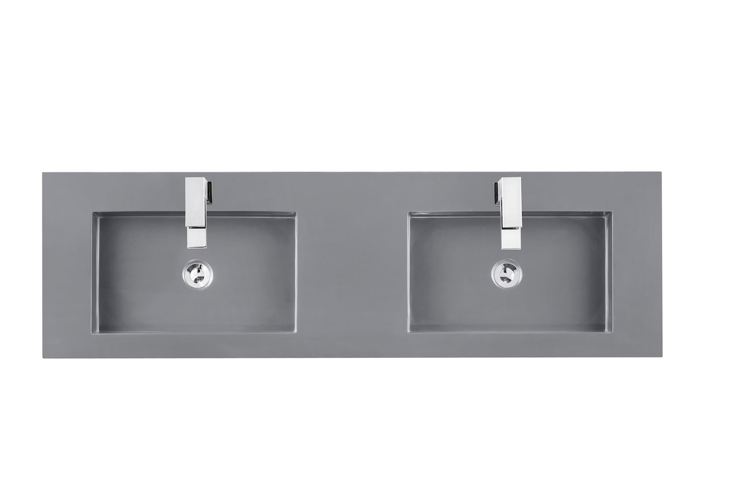 59" Mercer Island Double Sink Bathroom Vanity, Coffee Oak w/ Matte Black