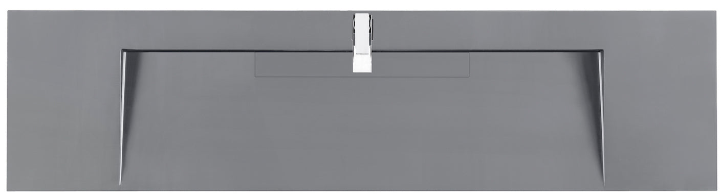 72" Mercer Island Single Sink Bathroom Vanity, Ash Gray w/ Brushed Nickel